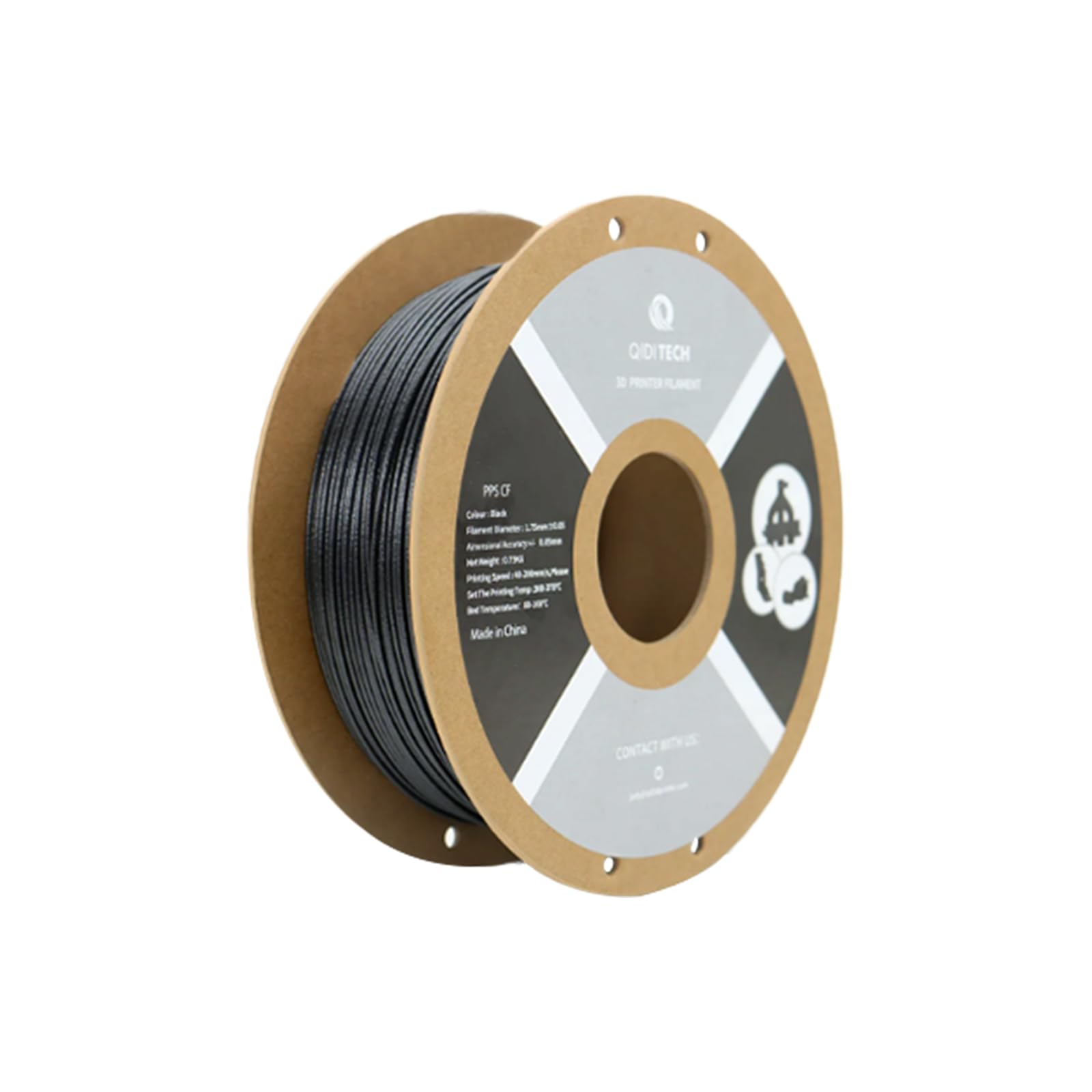 Amazon.co.jp: QIDI TECH PPS-CF 炭素繊維フィラメント 1.75mm 0.75kg